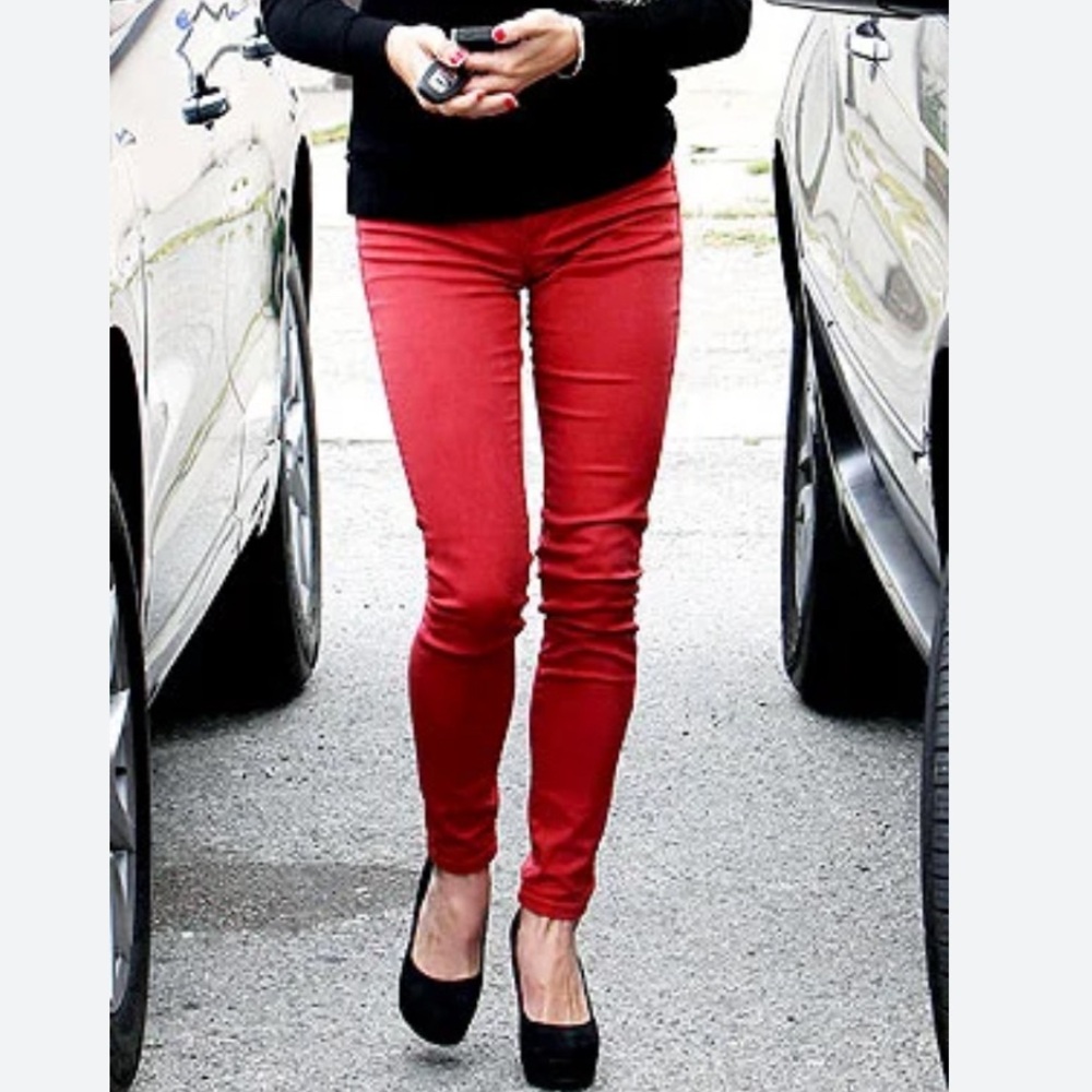 J Brand Skinny Leg "Brt Red"